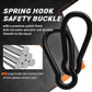 Black Carabiner Clips 2.36IN Spring Snap Hooks M6 120PCS Small Carabiners Galvanized Steel Quick Links Caribiniers for Outdoor,Hiking,Camping,Hammocks,Dog Leashes.Backpack Snaps