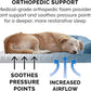 Furhaven Orthopedic Dog Bed for Large/Medium Dogs w/ Removable Bolsters & Washable Cover, For Dogs Up to 55 lbs - Faux Fur & Velvet Sofa - Harbor Blue, Large