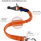 IOKHEIRA Orange Dog Seatbelt - Adjustable Reflective Bungee Harness with Aluminum Swivel Carabiner