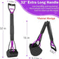 UPSKY 32'' Pooper Scooper for Large Small Dogs, Long Handle Dog Poop Scooper with Waste Bags, Portable Dog Poop Pick Up Tool, Folding Poop Scoop for Yard, Grass, Dirt, Gravel