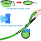 PetBonus Double Dog Leash, No Tangle Dual Leash, Reflective Walking Training Lead, 4 Comfortable Padded Handles for 2 Dogs with Collapsible Bowl and Waste Bags (Grass Green, Large)