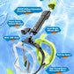 QingSong Full Face Snorkel Mask for Adults, Snorkeling Gear with Camera Mount, 180 Degree Panoramic View Snorkel Set Anti-Fog Anti-Leak