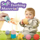 Montessori Toys for Babies,Soft Stacking Building Blocks Rings Balls Sets,3 in 1 Baby Toy Bundle,Sensory Toy for 6-12 Months, Soft Teething Toys for Babies,Baby Gifts for Boy Girl