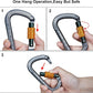 Auto Locking Rock Climbing Carabiner Clips, Heavy Duty Asymmetrical Carabiner Connector Used for Rappelling Rescue Outdoor Climbing, Mountaineer, Hammock, Camping