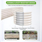 Galvanized Raised Garden Bed - 4x2x1.4FT Metal Planter Boxes Outdoor | Oval Steel Raised Bed Kit for Gardening with Protective Tape, Gloves for Vegetables, Flower, Herb (White)
