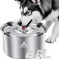 Dog Water Bowl No Spill, 5.6L/1.5 Gallon No Drip Slow Drinking Dog Water Bowl Dispenser Spill Proof, Large Stainless Steel Slobber Stopper for Messy Drinkers, Small Medium & Large Dogs