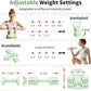 2-in-1 Adjustable Dumbbells Set, 4 Levels Weight Dumbbells Set for Women Men, Each 2.2/3.3/4.4/5.5lb Hand Weights with Kettlebell Form for Home Gym Exercise Training
