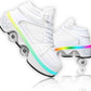 Double-Row Deform Wheel Automatic Walking Shoes Invisible Deformation Roller Skate 2 in 1 Removable Pulley Skates Skating Parkour
