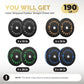 2 Inch Bumper Plates，10-500lbs，Barbell Rubber Olympic Weight Plates Set for Home Gym, Strength Training & Weight Lifting, Multiple Options Colors