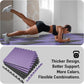 AIRHOP Upgraded 0.79" Extra Thick 48 Sq Ft High-Density Eva Foam Exercise Gym Mats, 12 Pcs Large Interlocking Puzzle Floor Tiles (24"x24") for Home Gym, Black&Purple