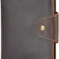 Real Leather Wallet Functional RFID Bifold Passport Holder Travel (Dark Brown)
