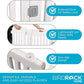 BIRDROCK HOME Dog Playpen w/Door, 8 Panel, 25.6in H | Strong Plastic, Non-Slip Puppy Playpen, Secure Pet Gate | Indoor Outdoor Fence | Configurable Panels | Small Pets - White