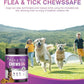 Dog Flea and Tick Treatment Chewable 200 Treatment Chews Natural Soft Chew Fleas Ticks Treatment Dog Oral Chewables Support Supplement Pest Defense Breeds and Ages Dogs Chicken Flavor
