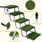 Dog Stairs for Car, Portable Folding Dog Ramps,Dog Steps for Large Dogs with Non-Slip Grass Rug for Cars, SUV, Trucks, Lightweight Pet Ramp Supports Up to 200 lb, 5 Steps