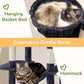 Globlazer Large Cat Tree Tower Condo, 80in Tall Cat Tree for Multiple Indoor Cats Large Adult, XXL Big Cat Climbing Tower with Cat Caves, Sisal Scratching Posts, Top Perches, Hammock, S80B, Dark Gray