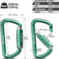 FresKaro 3inch 12kN-2698lbs Auto Locking Carabiner Clips, Solid D Shape, Heavy Duty 7075 Aluminum, Lightweight 1.09oz, Rust Proof, for Hammock, Hiking, Dog Leash, Keychain etc., Multi-Colors