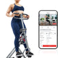 Sunny Health & Fitness Row-N-Ride PRO, Full Body Combo Squat Machine w/Optional Resistance Band, Easy Setup Ab Workout Exercise Equipment for Home, Whole Body Cardio, Optional SunnyFit App Connection