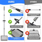 Chicken Poop Scooper & Rake 2-in-1, 304 Stainless Steel Shovel Head, Chicken Litter Scoop with Handle for Chicken Coop & Pet Waste Cleaning, Litter Sifting Shovel (35 to 65") US Patent Pending (Black)