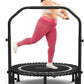 ANCHEER 40/48" Mini Trampoline with Upgraded Bungee Cords, 550LBS Capacity, Adjustable Foam Bar & Resistance Ropes, Indoor/Outdoor Rebounder for Adults