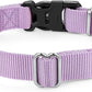 Mikivery Nylon Dog Collar with Quick Release Buckle Soft Adjustable Sturdy for Small Medium Large Dogs Violet,L
