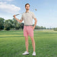 Rouen Mens Golf Shirt Moisture Wicking Dry Fit Performance Stripe Casual Collared Short Sleeve Golf Polo Shirts for Men