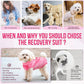 Lukovee Recovery Suit for Dogs, Onesie Surgery Recovery Suit for Female Male Dogs, Abdominal Wounds Cone E-Collar Alternative Prevent Licking Spay Recovery Suit (Pink,Large)