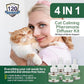 Cat Calming Pheromone Diffuser Refills, 4 Pack 48ml, Helps Relieve Cat Anxiety, Reduce Stress, Aggression, Fighting, Spraying, Scratching, Supports Cats During Vet Visits, Travel, Multi-Cat Homes