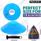 Training Soccer Cones 25/50/100 Pack with Carry Bag & Holder – 5 Colors – Agility Disc Cones Set Sports Practice Equipment for Soccer, Football, Basketball, Coaching & Speed