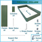 8x4x1ft Metal Raised Garden Bed Kit，Galvanized Garden Bed Box for Vegetables, Flowers, Herbs, and Succulents,240 Gallon Capacity - Green