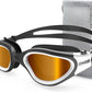 OMID Swim Goggles, P2 Polarized Swimming Goggles for Men Anti-fog Goggles Swimming for Adult Women