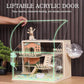 11 in 1 Wooden Hamster Cage with All Accessories, 15.8 Inch 3-Layer Dwarf Hamster Cage Acrylic,Small Animal Cages, Pastoral Style Mouse Cage for Pet Mice, Hedgehog, with Stairs, Fences and Swing