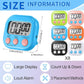 Macarrie 48 Pcs Digital Kitchen Timer Bulk Small Magnetic Backing Stand Timer Clock Loud Alarm LCD Display Electronic Minute Second Count up Countdown Alarm for Teacher Classroom Cooking Baking