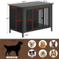 EasyCom 39.96" XL Wooden Large Dog Crate Furniture for Medium and Large Breed, Chew-Resistant Dog Kennel Furniture Indoor with 2 Doors and 3.94" Raised Feet, as TV Stand, End Table, Crate Table