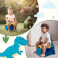 Potty Seat Baby Training Chair Boys Girls Toddler Dinosaur Comfortable children 1-5 years old Baby toilet Animal seat with lid back potty trainer (blue)