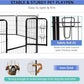 BestPet Dog Playpen Indoor 32 inch 32 Panels Metal Dog Pen Pet Dog Fence Outdoor Exercise Pen with Doors,Pet Puppy Playpen for RV Camping Yard, Black