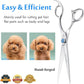 JASON 7" Straight Dog Grooming Scissors, Ergonomic Pets Grooming Shears, Premium Cats Trimming Kit with Offset Handle and Jewelled Screw, Sharp, Comfortable