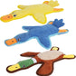Dog Toys 3-Pack Cute Duck Shapes Puppy Toys No-Stuffing Squeaky and Crinkle Interactive Dog Chew Toy for Small to Large Breeds