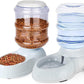 Automatic Dog Feeder and Water Dispenser Set for Large Dogs, 3 Gallon Gravity Dog Cat Food and Water Dispenser Set with Pet Food Bowl,Large Pet Food Water Dispenser Station