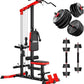 LS01 LAT Pulldown Machine, LAT Row Cable Machine with AB Crunch, LAT Tower with Cable Row Attachments, 3 in 1 Pulley Stations for Home Gym