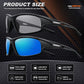 Polarized Sports Sunglasses for Men 100% UV Protection Wrap Around Unbreakable Sun Glasses for Fishing Driving