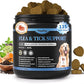 Dog Flea and Tick Support Chewable, Natural Dog Flea Comfort Supplement, Oral Chews with Neem, Oregano Oil, Pumpkin Seed Oil & Brewer's Yeast – 135 Soft Chews, Beef Flavor – for All Breeds & Sizes