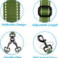 PetBonus Double Dog Leash, No Tangle Dual Leash, Reflective Walking Training Lead, 4 Comfortable Padded Handles for 2 Dogs with Collapsible Bowl and Waste Bags (Khaki Green, Large)