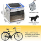 Cat and Dog Backpack Carrier, Breathable Cycling Pet Bag with Mesh Ventilation, Portable Outing Traveling Pet Bag with Top Waterproof Fabric for Small, Medium Cats, Small Dogs, Blue