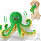 Interactive Dog Toys Octopus,Durable Automatic Jumping Dog Toy to Keep Them Busy,Squeaky Moving Tug of War Doggie Toy,USB Rechargeable Puppy Toys (Green)