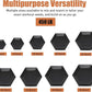 Ritafer 6-10 Pair Hex Rubber Dumbbell Set 350/450 and 550 lbsï¼?-50 lbs ）Hand Free Weight for Strength Coated Encased Iron Weights with Dumbbells Storage Rack Home Gym