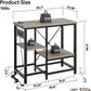 20-29 Gallon Fish Tank Stand with Power Outlets, 30.7 x 13.8 Metal Aquarium Stand with 3-Tiers Adjustable Storage Shelves, 6-Legs Reptile Terrarium Stand, 400 LBs