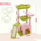 PEQULTI 36.5'' Cat Tree for Indoor Cats, Small Cat Tower with Large Condo, Cat Scratching Posts, Cozy Hammock and Scratching Ladder for Kittens, Pink