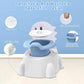 Potty Seat Baby Training Chair Boys Girls Toddler Dinosaur Comfortable children 1-5 years old Baby toilet Animal seat with lid back potty trainer (indigo)