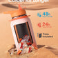 Coolflask Insulated Water Bottle with Straw, 40 oz Metal Water Flask with Straw & Spout Lids, Stainless Steel Double Wall Vacuum, Keep Cold 48h Hot 24h, Leak Proof & Non-BPA, Sunny Orange