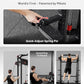 Mikolo Smith Machine, 2200lbs Squat Rack with LAT-Pull Down System & Cable Crossover Machine, Training Equipment with Leg Hold-Down Attachment